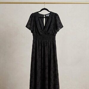 Baltic Born Evelyn Smocked Maxi Dress Black L